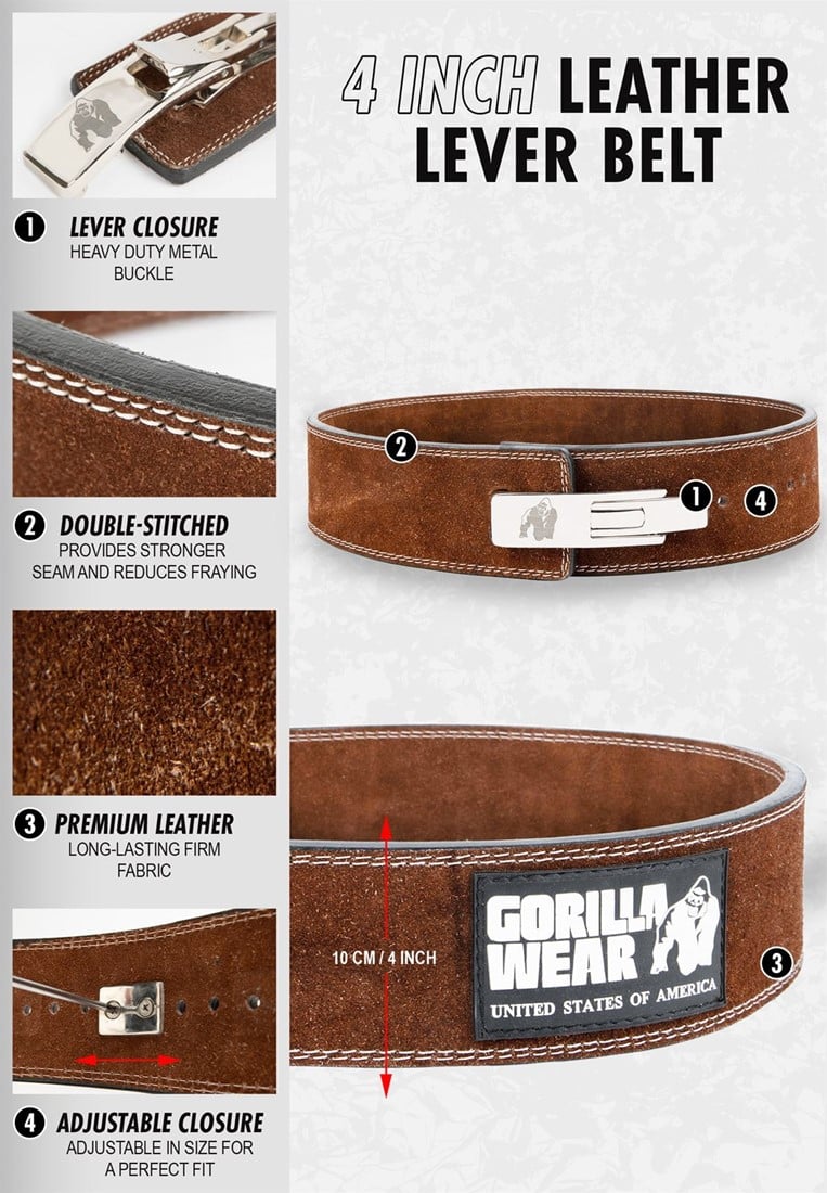 Weight Lifting Belt Custom Logo Power Lifting Leather Belt Gym