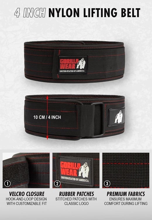 4 inch Nylon belt info