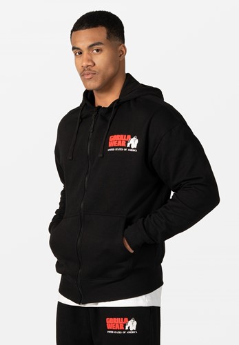Classic Hoodie Zippé Oversize - Noir