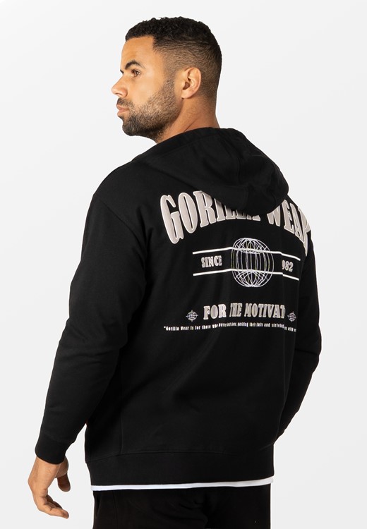 Scofield Zipped Hoodie - Black - S