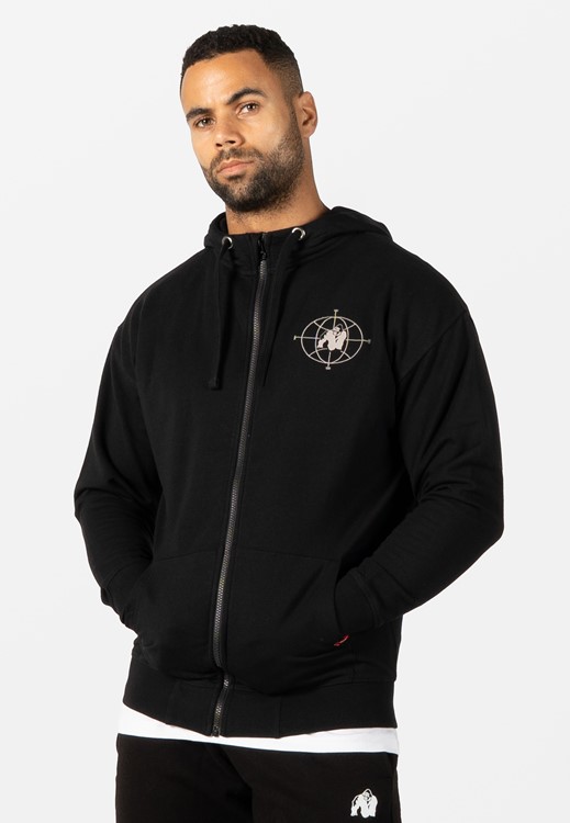 Scofield Zipped Hoodie Black