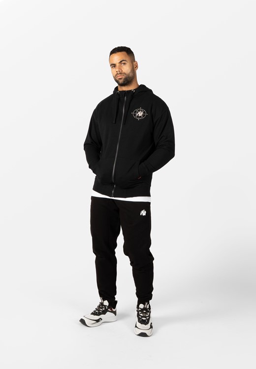 Scofield Zipped Hoodie Black