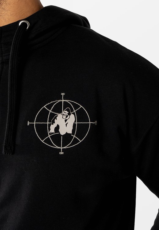 Scofield Zipped Hoodie Black