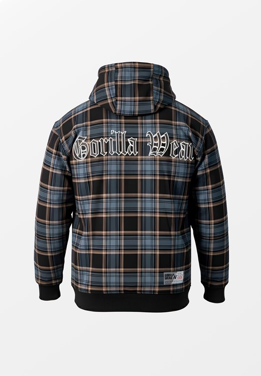 Kenton Zipped Jacket Black/Blue