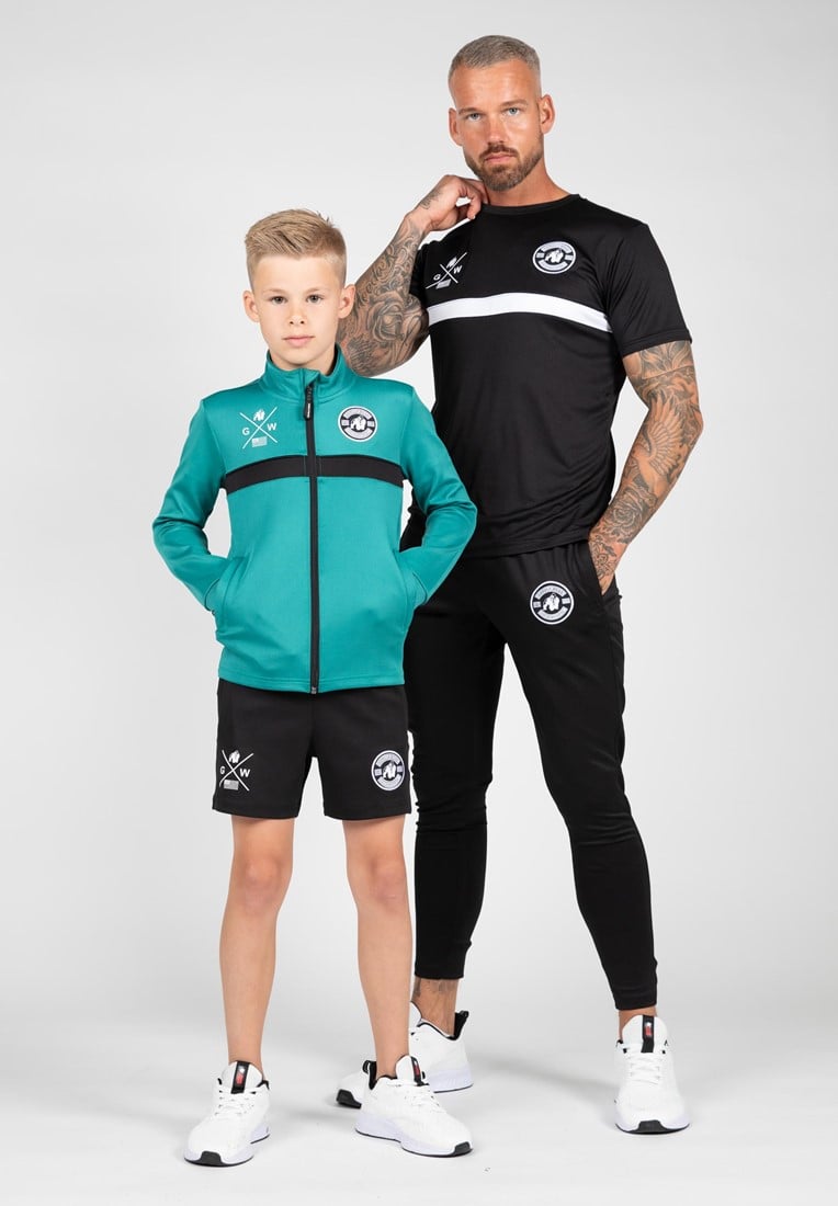 Vernon Kids Track Jacket - Teal Green - 140 Gorilla Wear