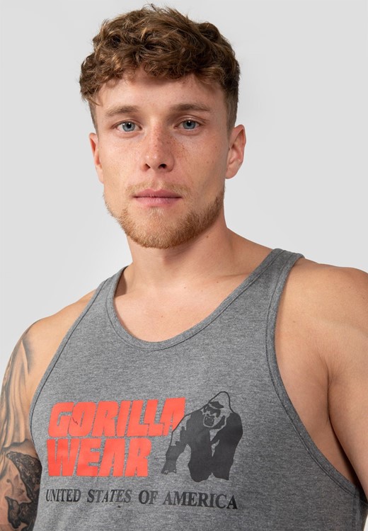 Classic Tank Top Gray Close Up