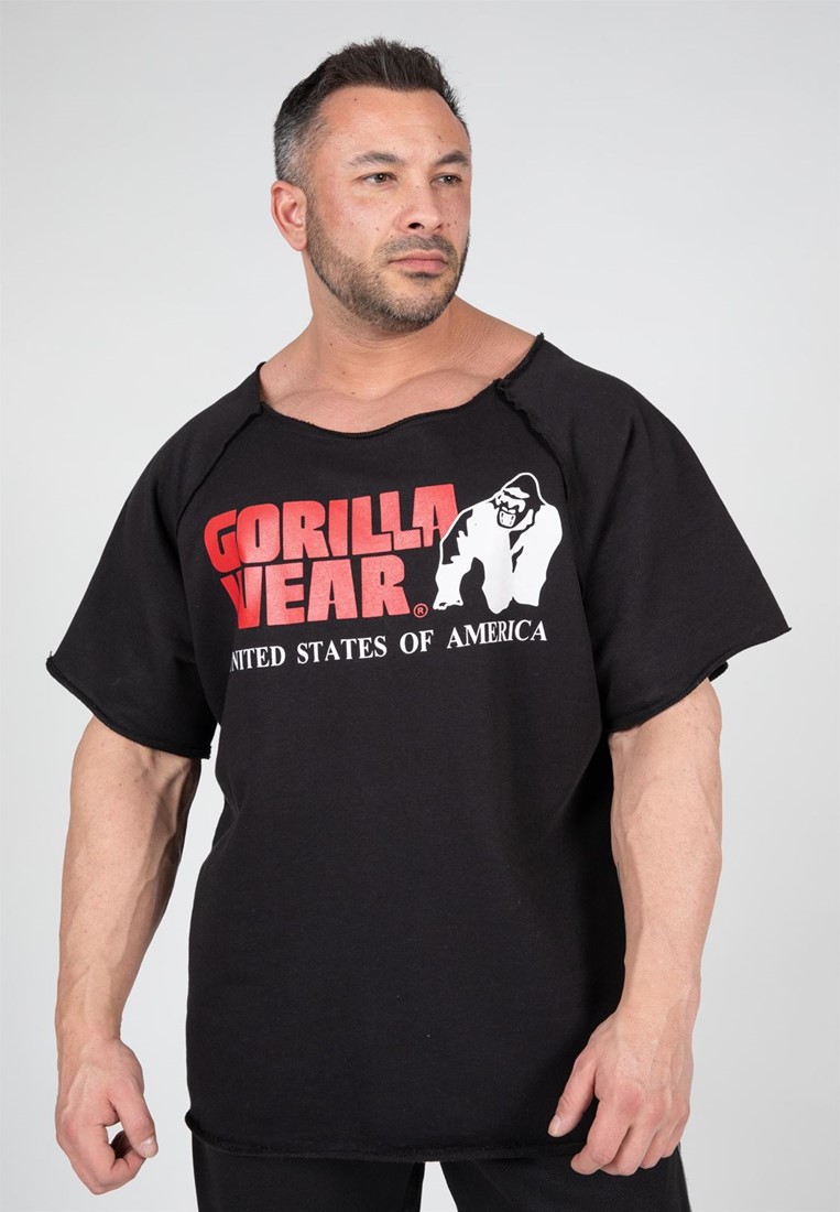 T-Shirt de Sport Classique Noir S/M Gorilla Wear