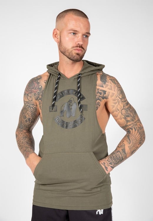 Lawrence Hooded Tank Top - Army Green - S