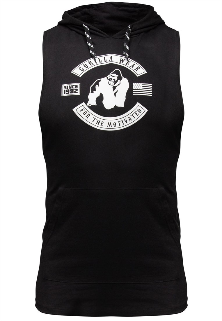 Lawrence Hooded Tank Top - Black Gorilla Wear