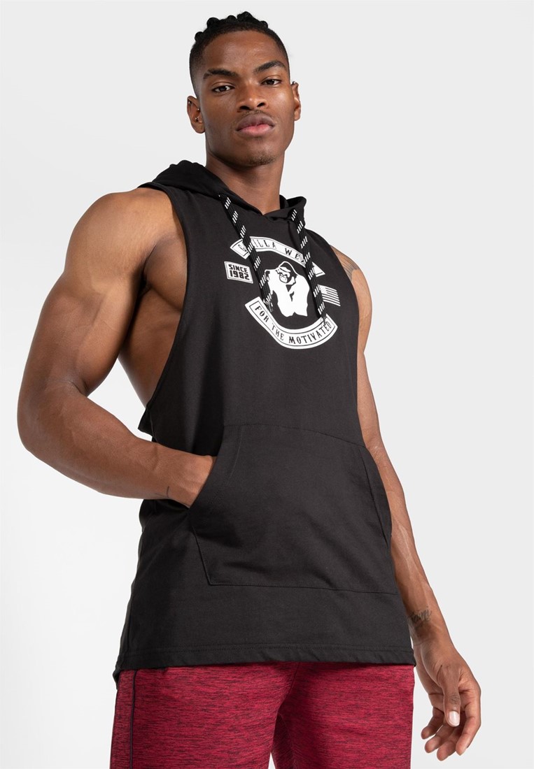 Lawrence Hooded Tank Top - Black Gorilla Wear