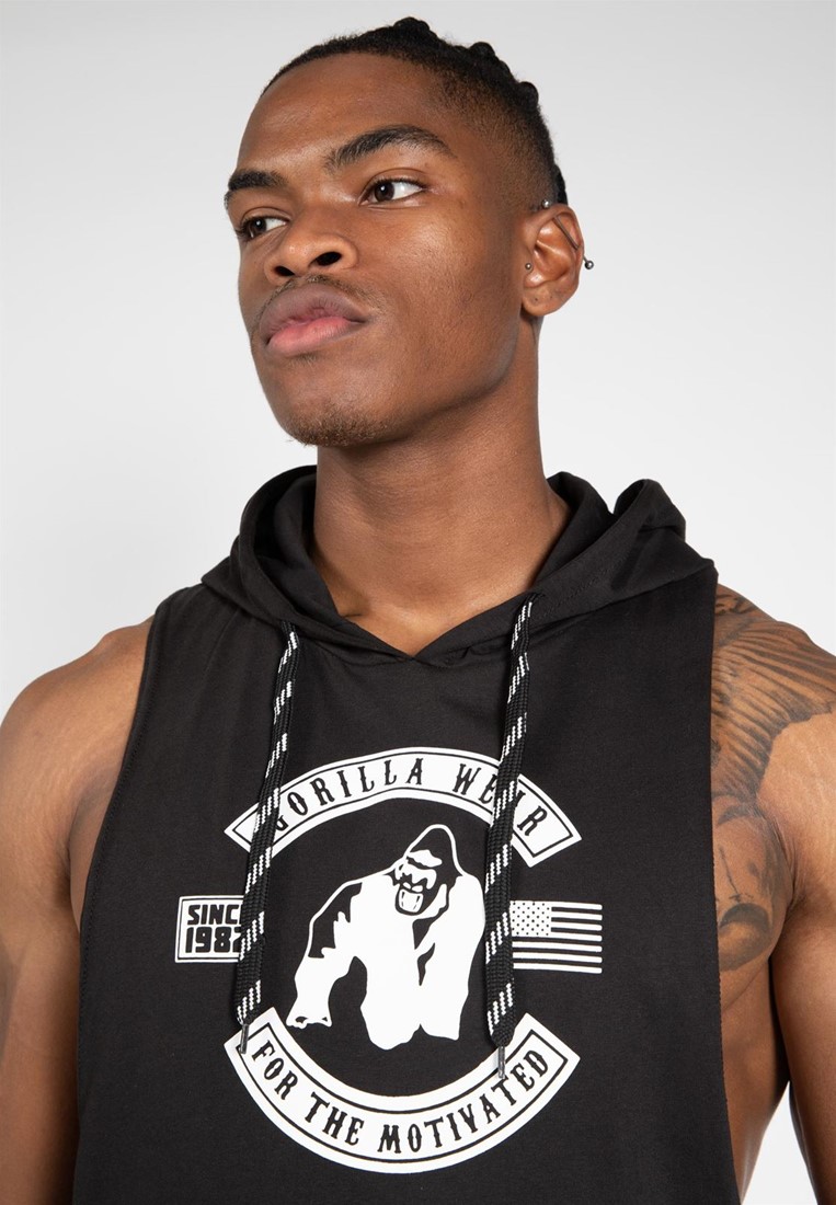 Lawrence Hooded Tank Top - Black Gorilla Wear