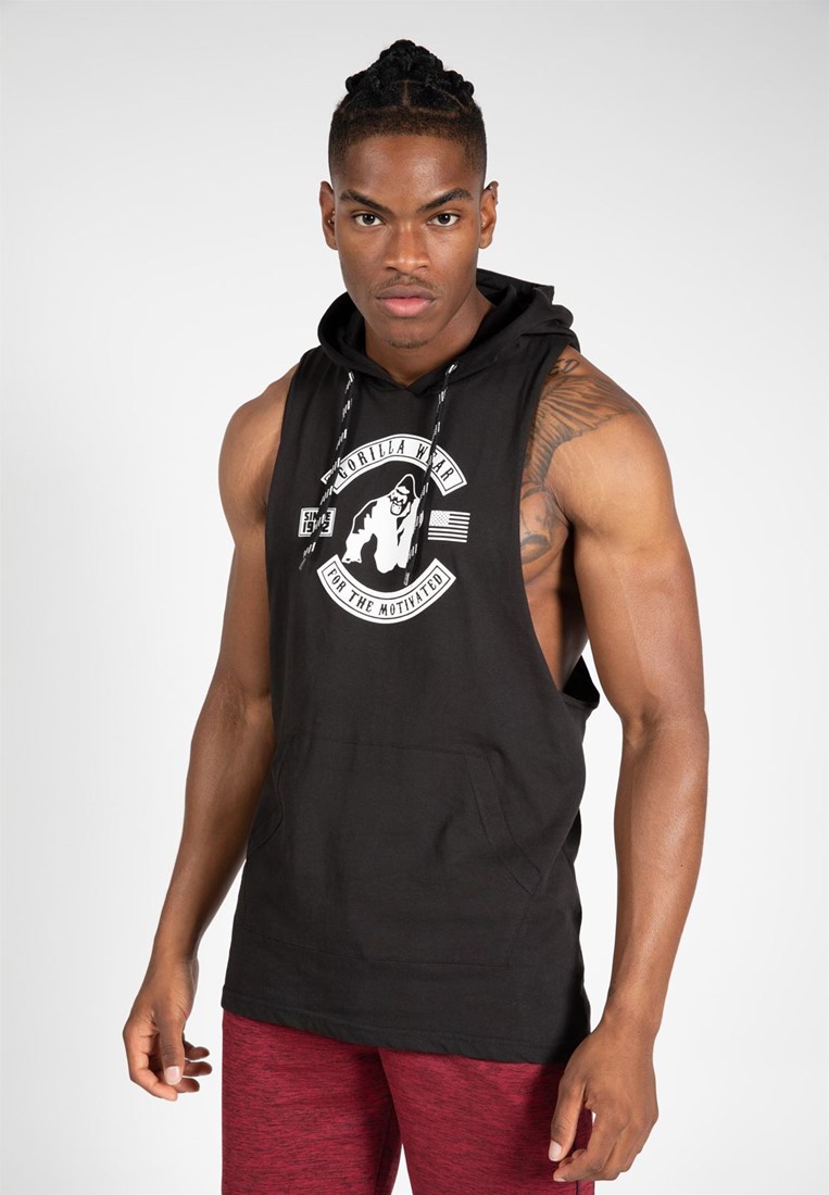 Lawrence Hooded Tank Top - Black - S Gorilla Wear
