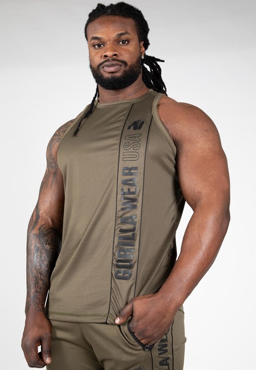 Branson Tank Top - Army Green/Black - S