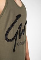 Evansville Tank Top Army Green Close Up