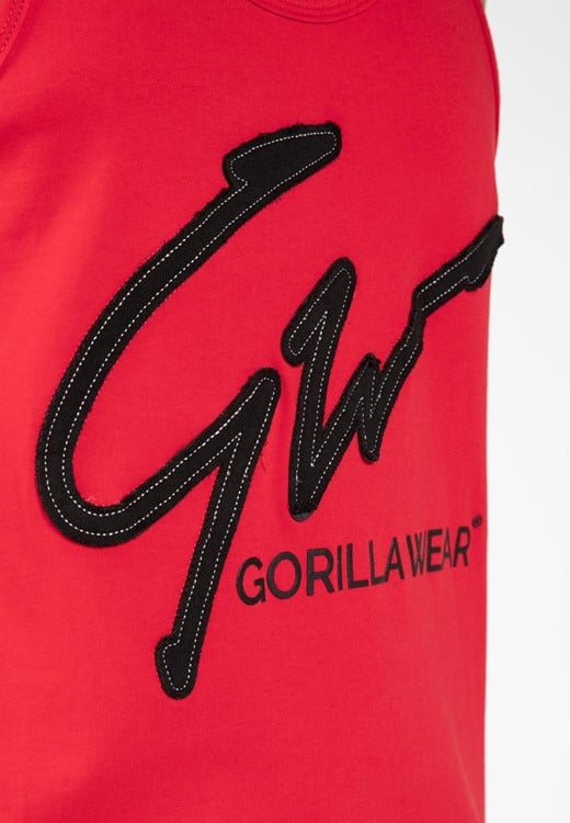Evansville Tank Top Red Close Up