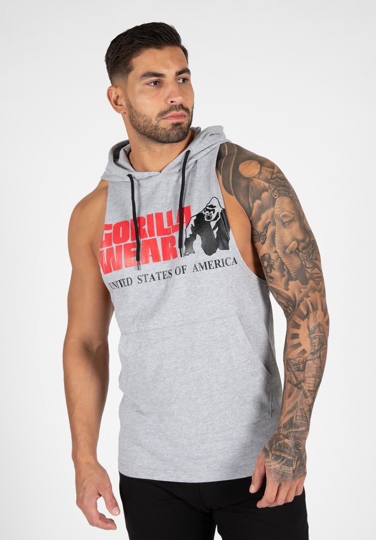 Rogers Hooded Tank Top - Gray Melange - L Gorilla Wear