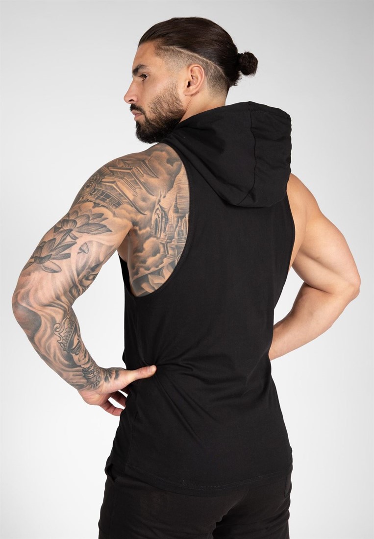 hooded sleeveless top