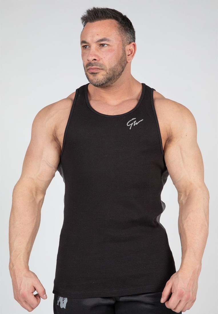 Richmond Rib Tanktop - Zwart/Grijs - 2XL/3XL Gorilla Wear