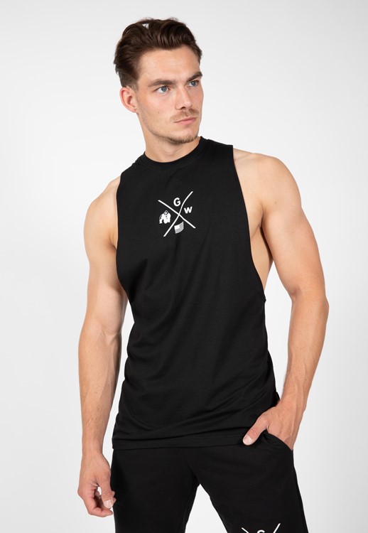Cisco Camiseta Sin Mangas De Corte Bajo - Negro/Blanco - 2XL
