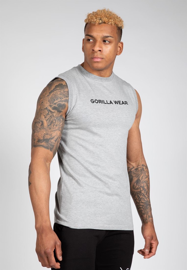 Sorrento Sleeveless T Shirt Gray Gorilla Wear