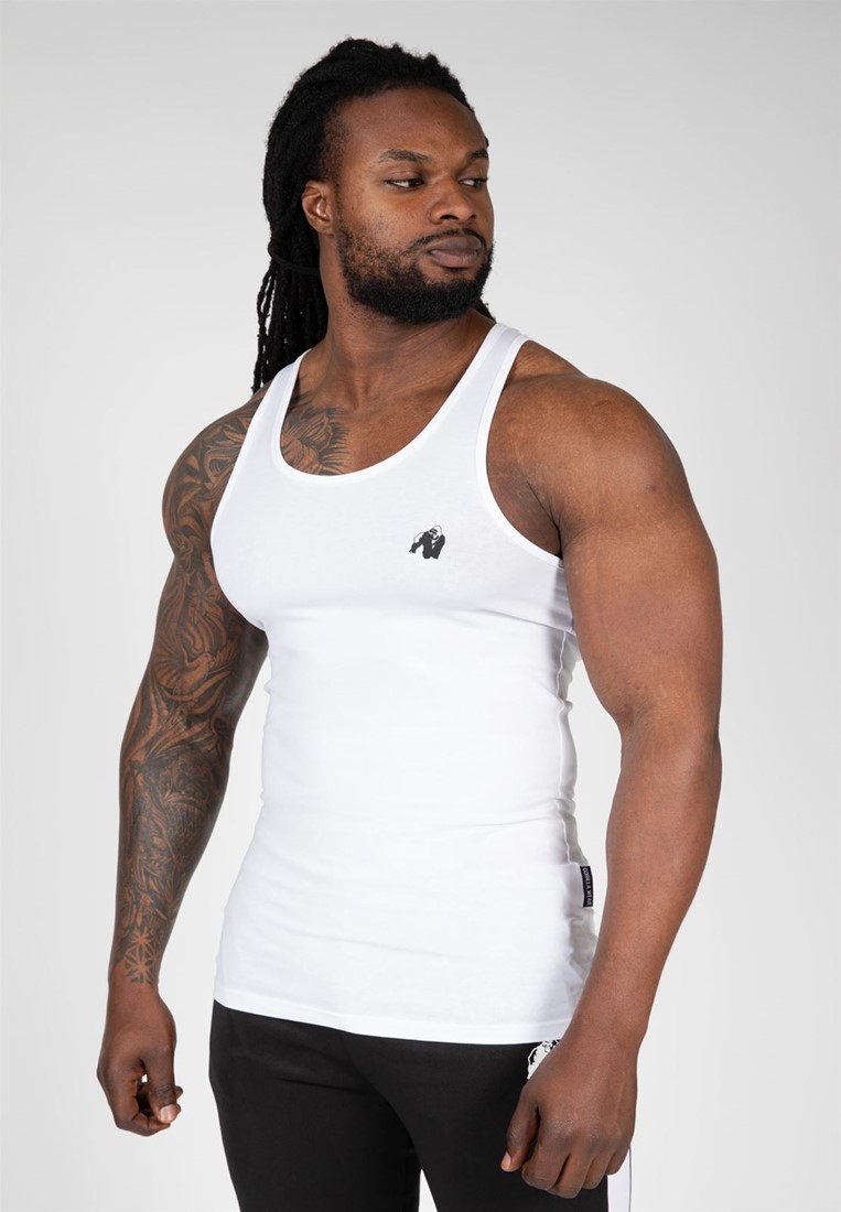 Adams Stretch Tank Top - White Gorilla