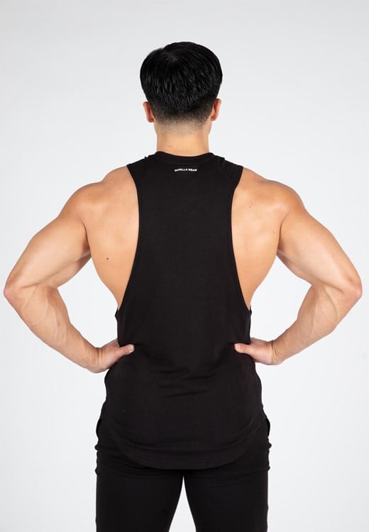 Milo Drop Armhole Tank Top Black