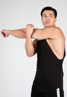 Milo Drop Armhole Tank Top Black