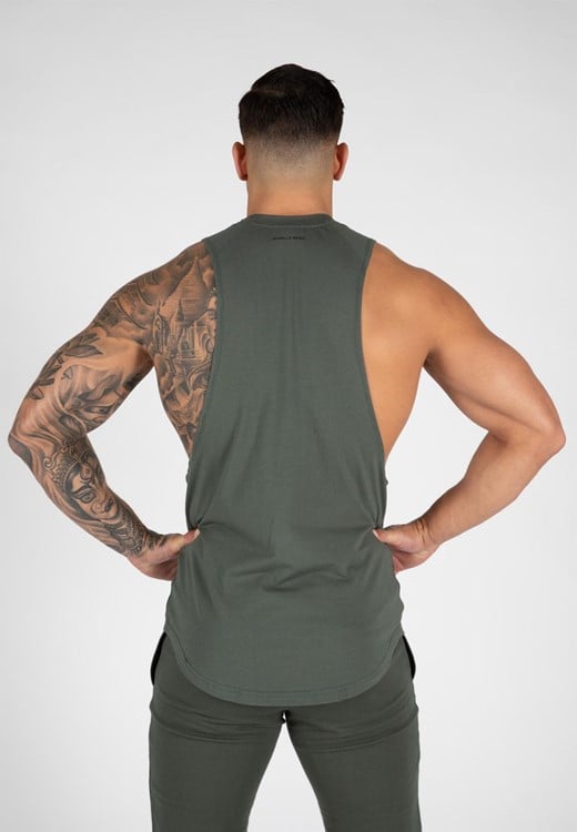 Milo Drop Armhole Tank Top Green