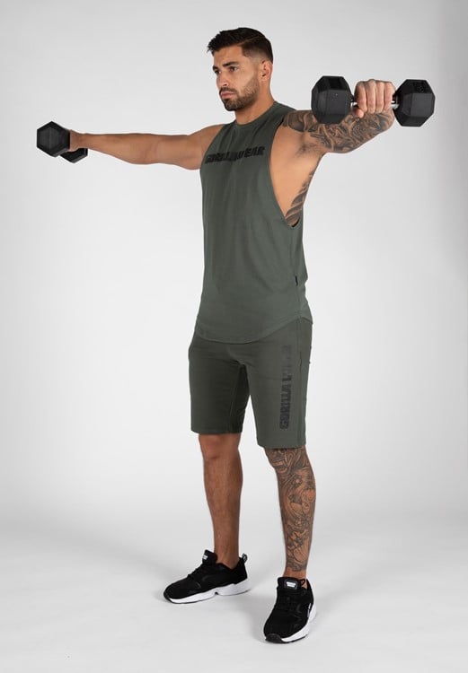 Milo Drop Armhole Tank Top Green