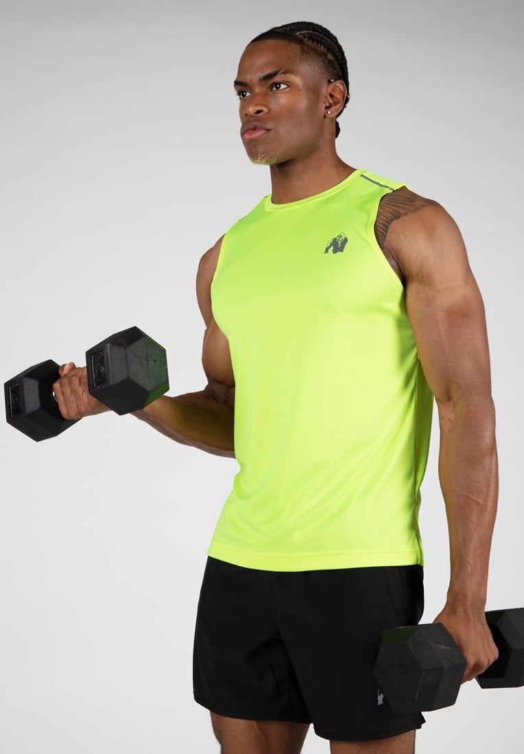 Washington Tank Top Neon Yellow M Gorilla Wear