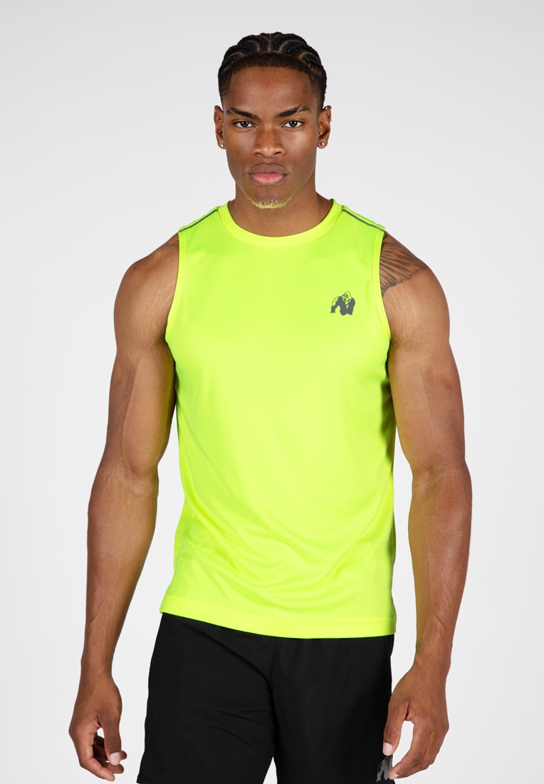 Diversiteit Acrobatiek Streven Washington Tank Top - Neon Yellow Gorilla Wear