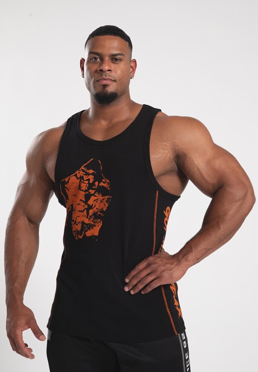 Monterey Debardeur Rib  - Noir/Orange - S/M