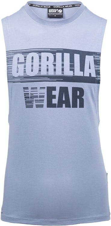 Lopez Drop Armhole Tank Top - Stonewash Blue