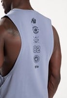 Lopez Drop Armhole Tank Top - Stonewash Blue
