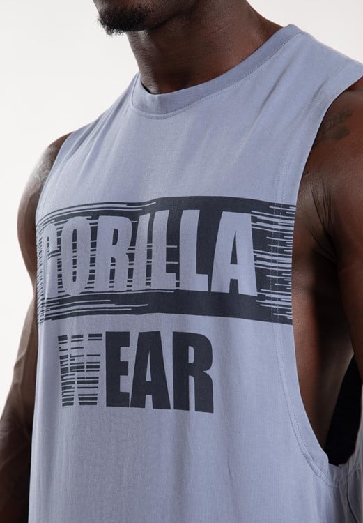Lopez Drop Armhole Tank Top - Stonewash Blue