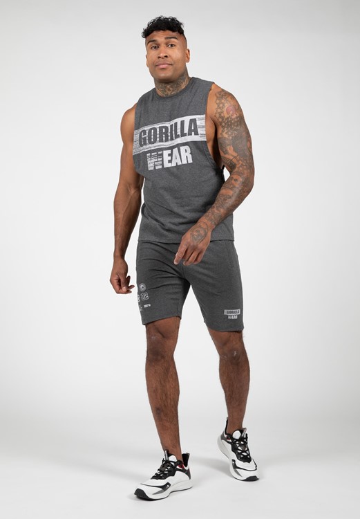 Lopez Drop Armhole Tank Top - Gray