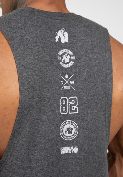 Lopez Drop Armhole Tank Top - Gray
