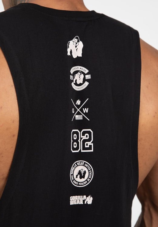 Lopez Drop Armhole Tank Top - Black