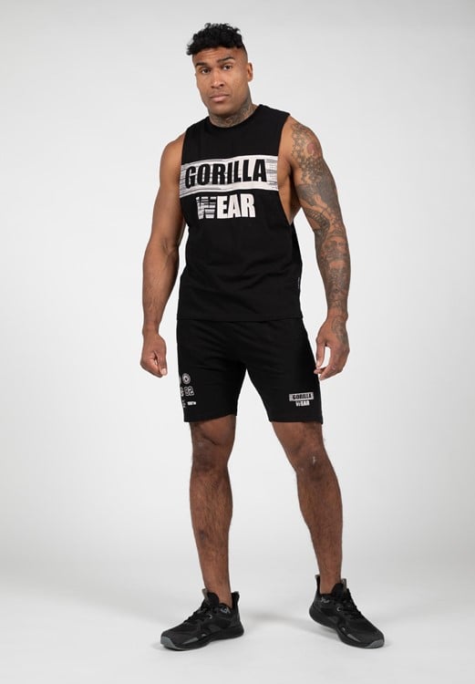 Lopez Drop Armhole Tank Top - Black