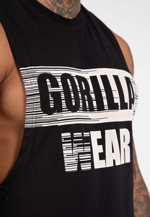 Lopez Drop Armhole Tank Top - Black