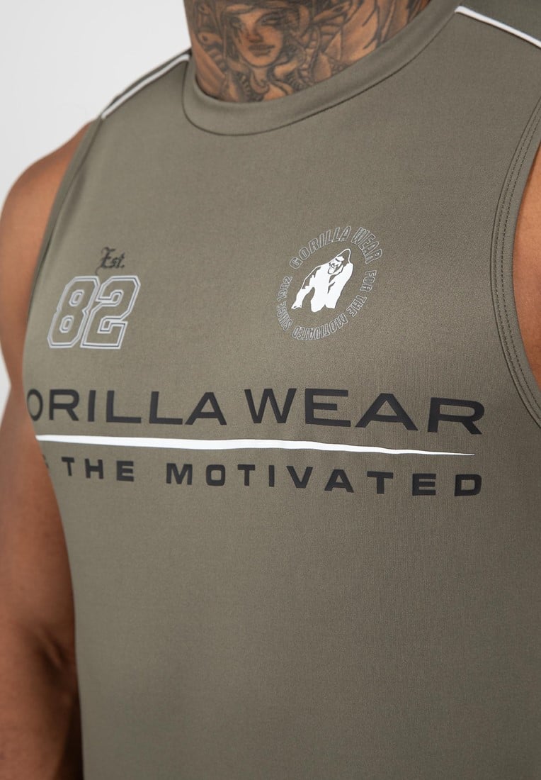 Broxton Tank Top - Army Green - S Gorilla Wear