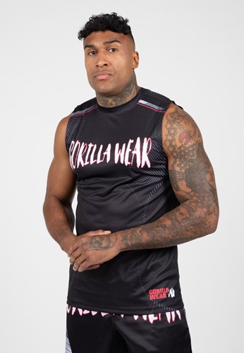 Clayton Camiseta Sin Mangas - Negro/Rojo