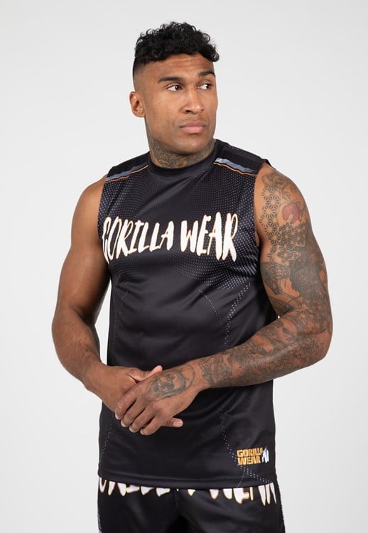 Clayton Tanktop - Schwarz/Gold - S