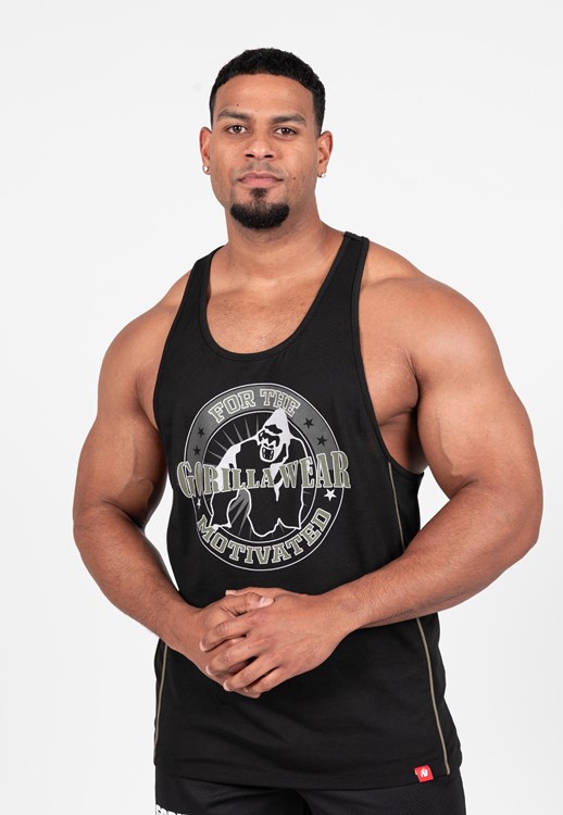 Casper Tanktop - Zwart/Groen - S