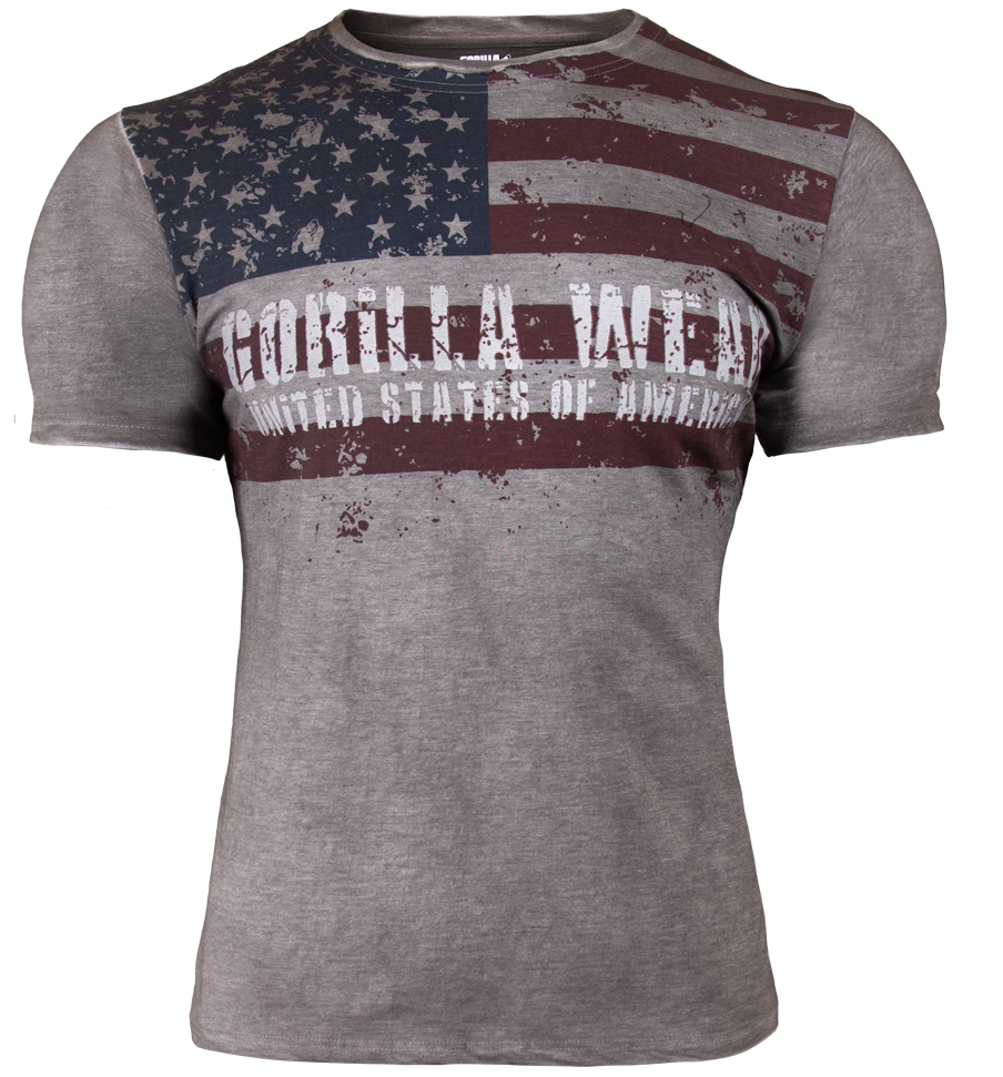 Gorilla Wear USA Flag Tee S Gorilla Wear