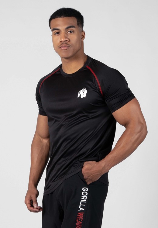 Camiseta Performance - Negro/Rojo - S