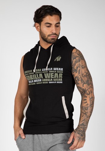 Melbourne T-Shirt a Capuche Sans Manches - Noir
