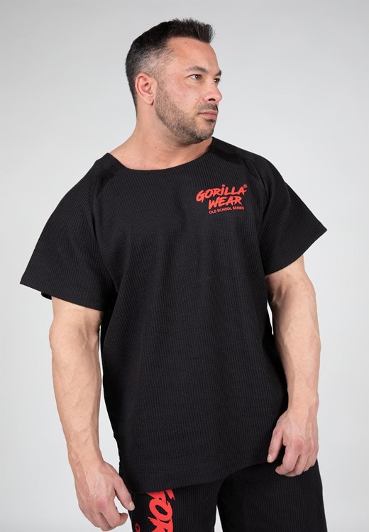 Augustine T-Shirt Entrainement Retro - Noir/Rouge - S/M