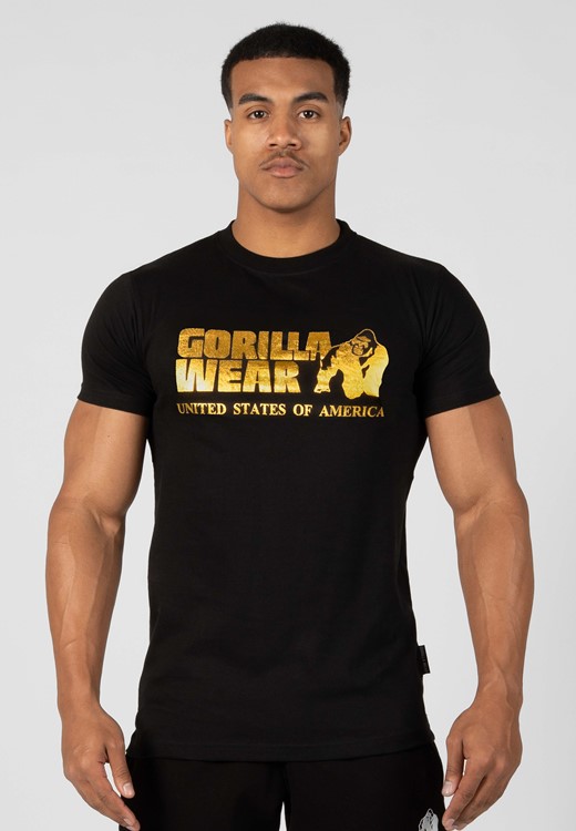 Camiseta Clasica - Negro/Oro - S