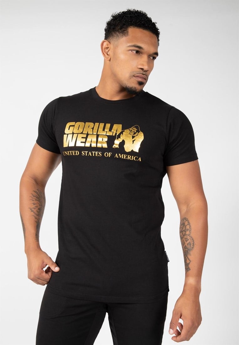 Classic T-shirt - Black/Gold Gorilla Wear